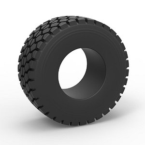 Military truck tire 9 Scale 1 to 25
