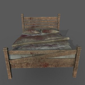 old dirty bed pillows 3D model
