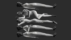 3D woman mannequin poses model