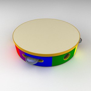 tambourine children 3D model