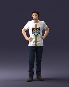 3D scanned human ready model