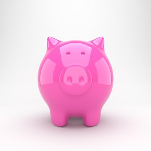 piggy bank pig 3D