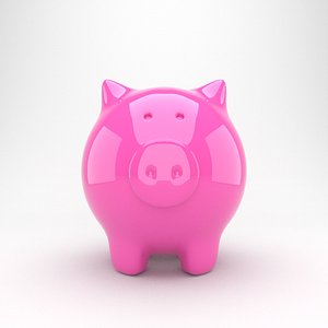 Pink piggy bank