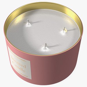 Scented Candle Pink with 3 Wicks