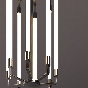 3d photorealistic bauhaus chandelier