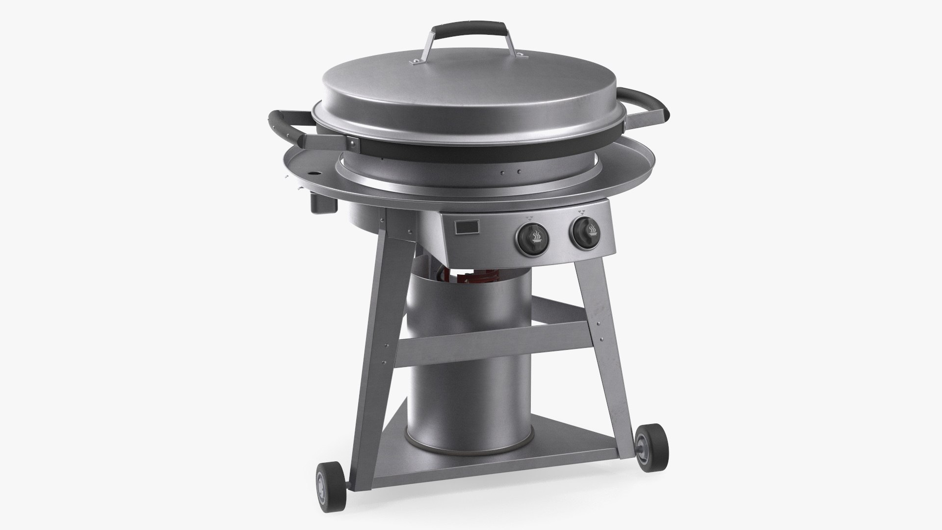 Professional Wheeled Cart Griddle 3D model preview