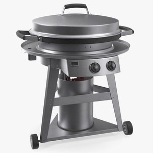 Professional Wheeled Cart Griddle 3D