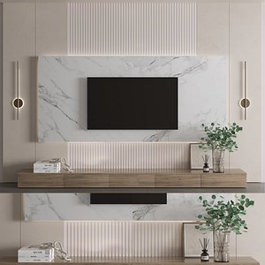 TV Wall Set 01 3D model