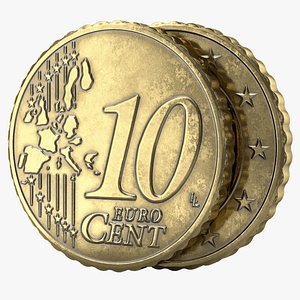 Ten Euro Cent Lowpoly PBR