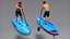 QG animé d'un paddleboarder masculin
