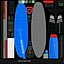 QG animé d'un paddleboarder masculin