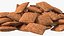 Pila de copos de almohada de cereal de chocolate