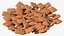 Pila de copos de almohada de cereal de chocolate