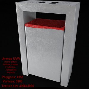 dustbin 04 60ltr bin 3d model