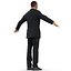 European Businessman with Hair 3D Model
