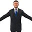 European Businessman with Hair 3D Model