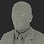 European Businessman with Hair 3D Model