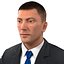 European Businessman with Hair 3D Model