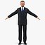 European Businessman with Hair 3D Model