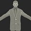 European Businessman with Hair 3D Model