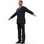 European Businessman with Hair 3D Model