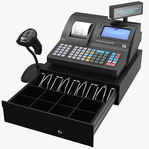 Cash Register With Barcode Scanner