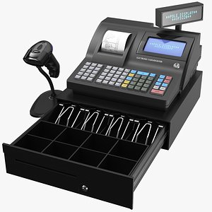 Cash Register With Barcode Scanner