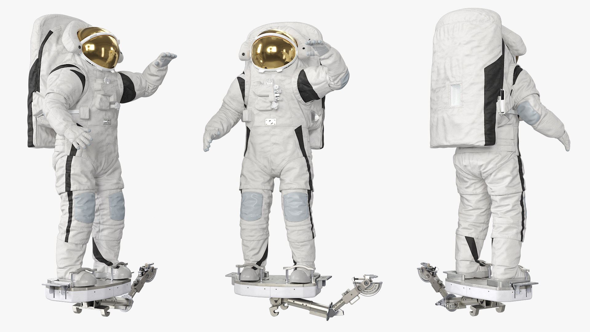 Astronaut on Foot Restraint Platform 3D model preview