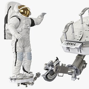 Astronaut on Foot Restraint Platform