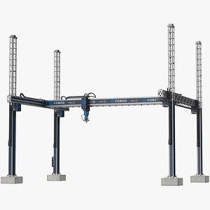 Cobod 3D Printer Module for House Building Rigged for Cinema 4D 3D model