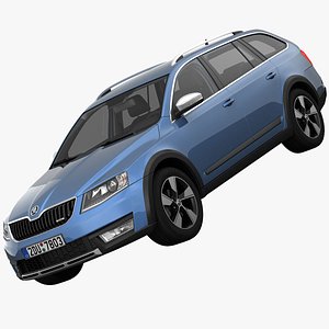 skoda octavia scout suv 3d model
