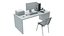3D model office workstation desk shelf