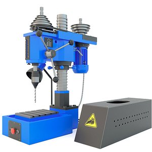 3D 2M112 Drill press vertical - Industrial machine tool model