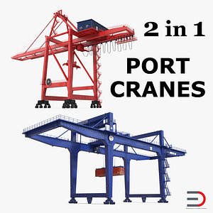 cranes port 3D