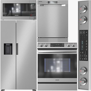3D Samsung Appliance Collection 06 NE63B8611SS RS6JA8510S9 MG11H2020CT DW60A6092US