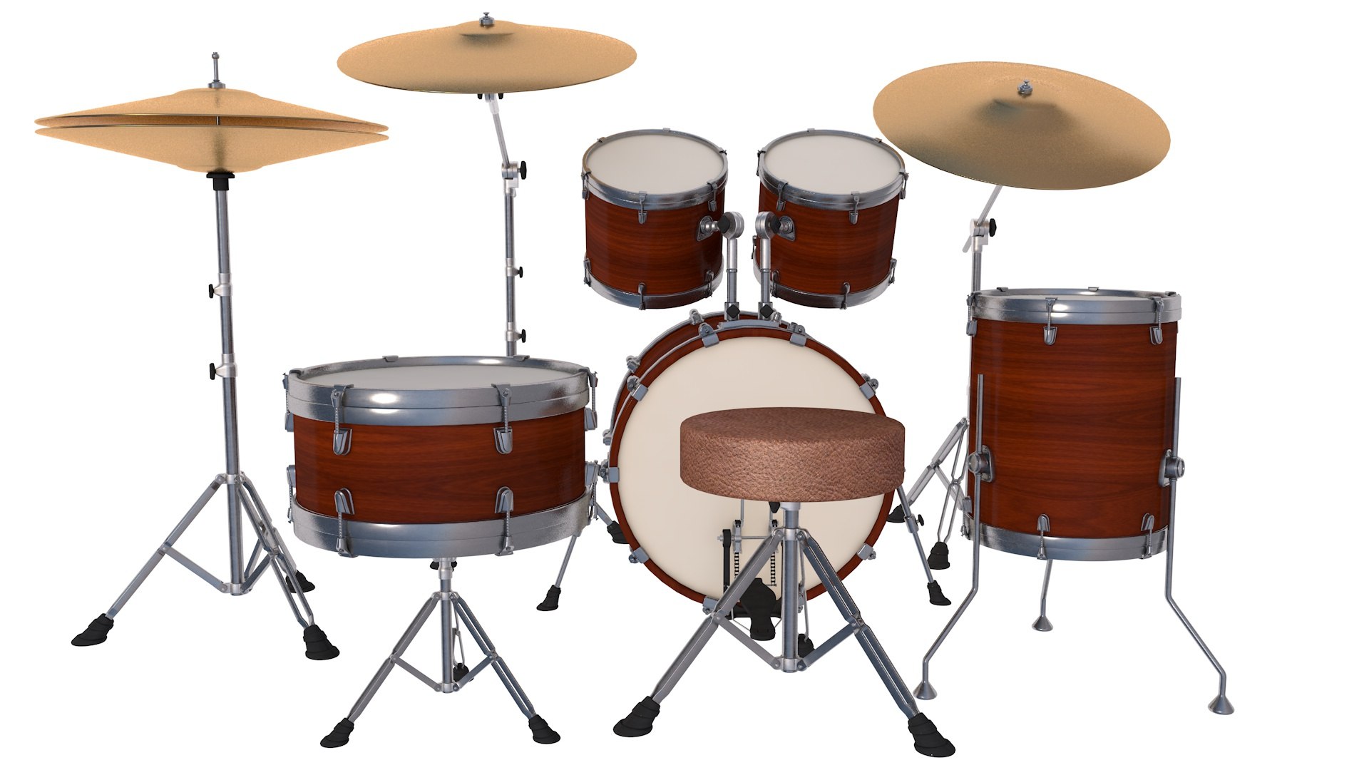 原声鼓组3d模型