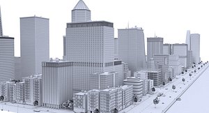 3D model city clay
