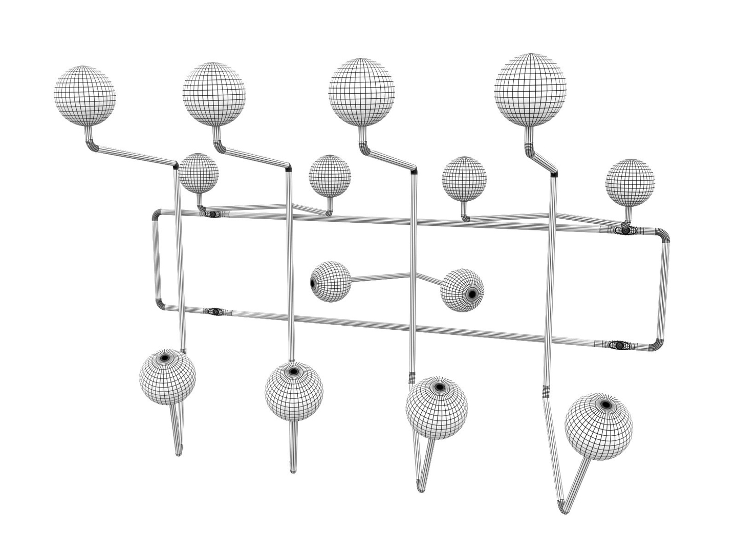 Free hang coat rack 3D model TurboSquid 1309104