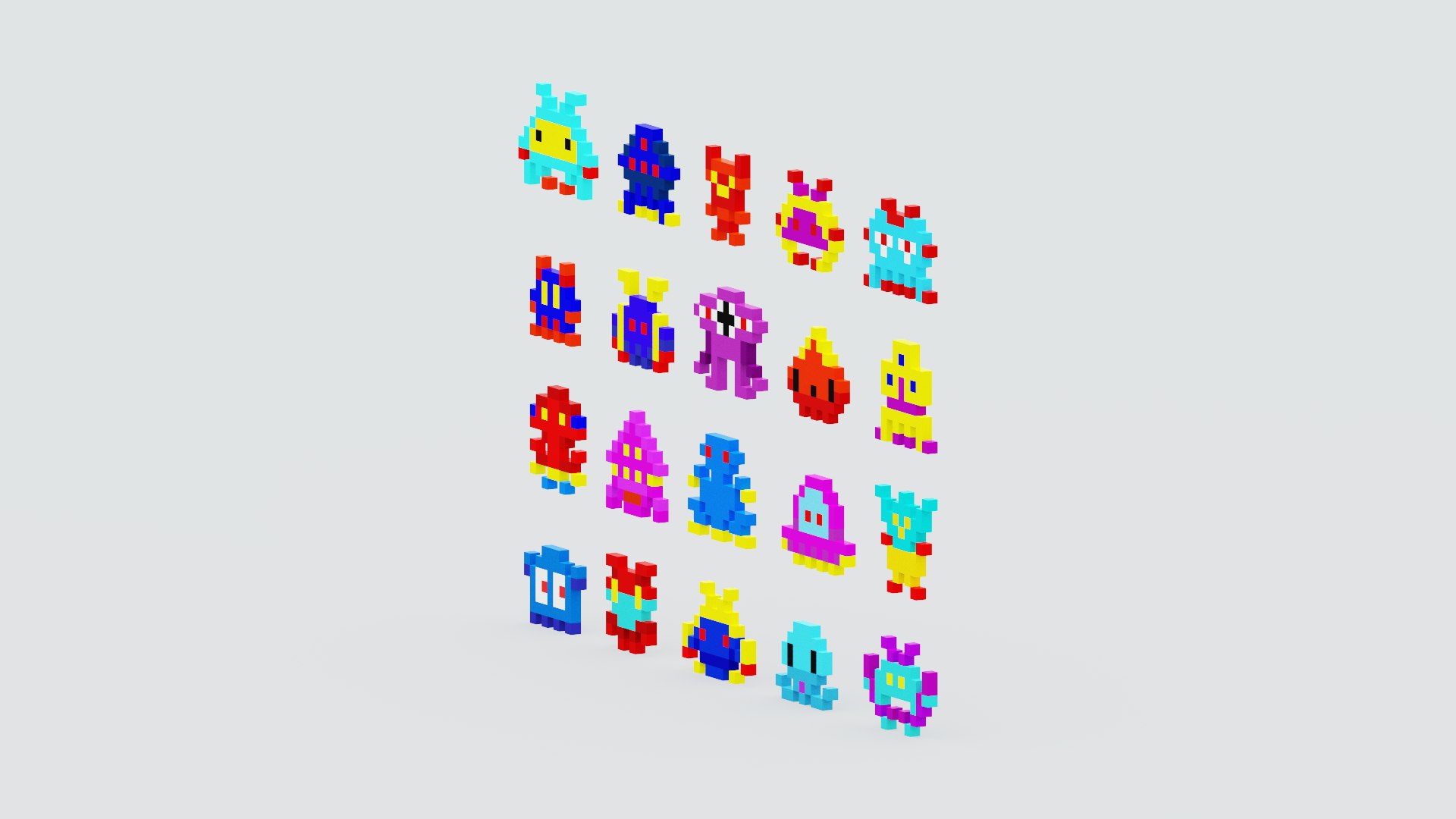 Pixel Aliens 3D model https://p.turbosquid.com/ts-thumb/vd/8wgQPE/Mo/spin202301282312350008/png/1674938569/1920x1080/fit_q87/01bddb63919db14222b4381d039eba5b0f9ab6fc/spin202301282312350008.jpg
