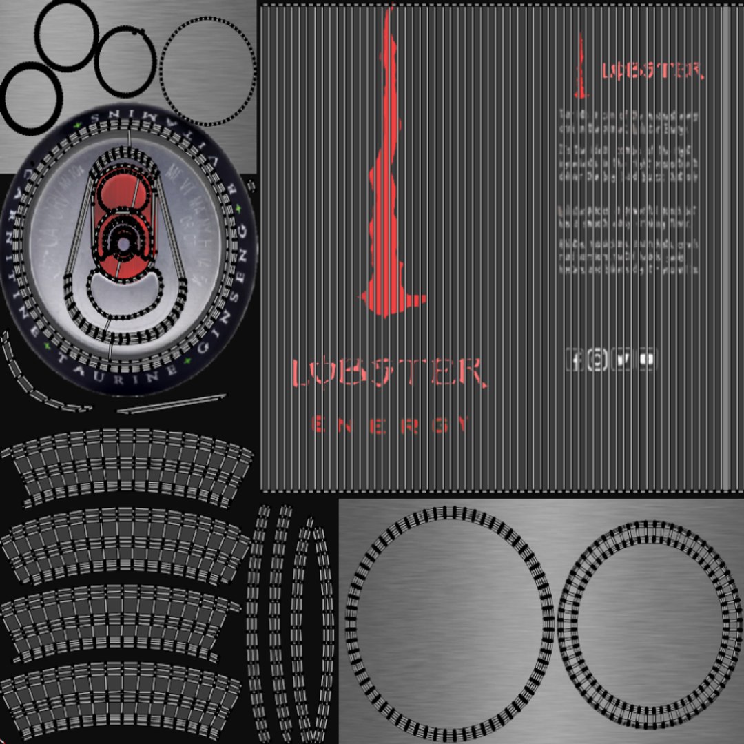 3D Lobster Energy Can TurboSquid 1983114