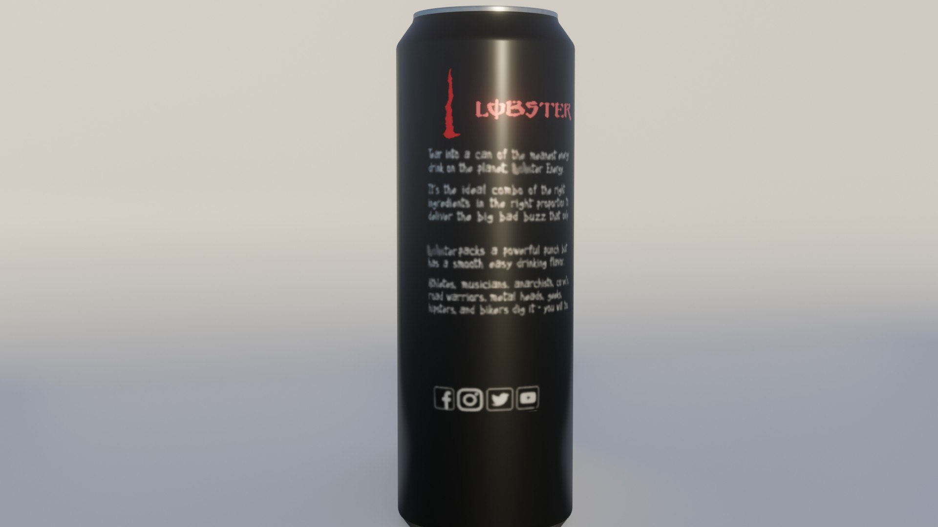 3D Lobster Energy Can TurboSquid 1983114