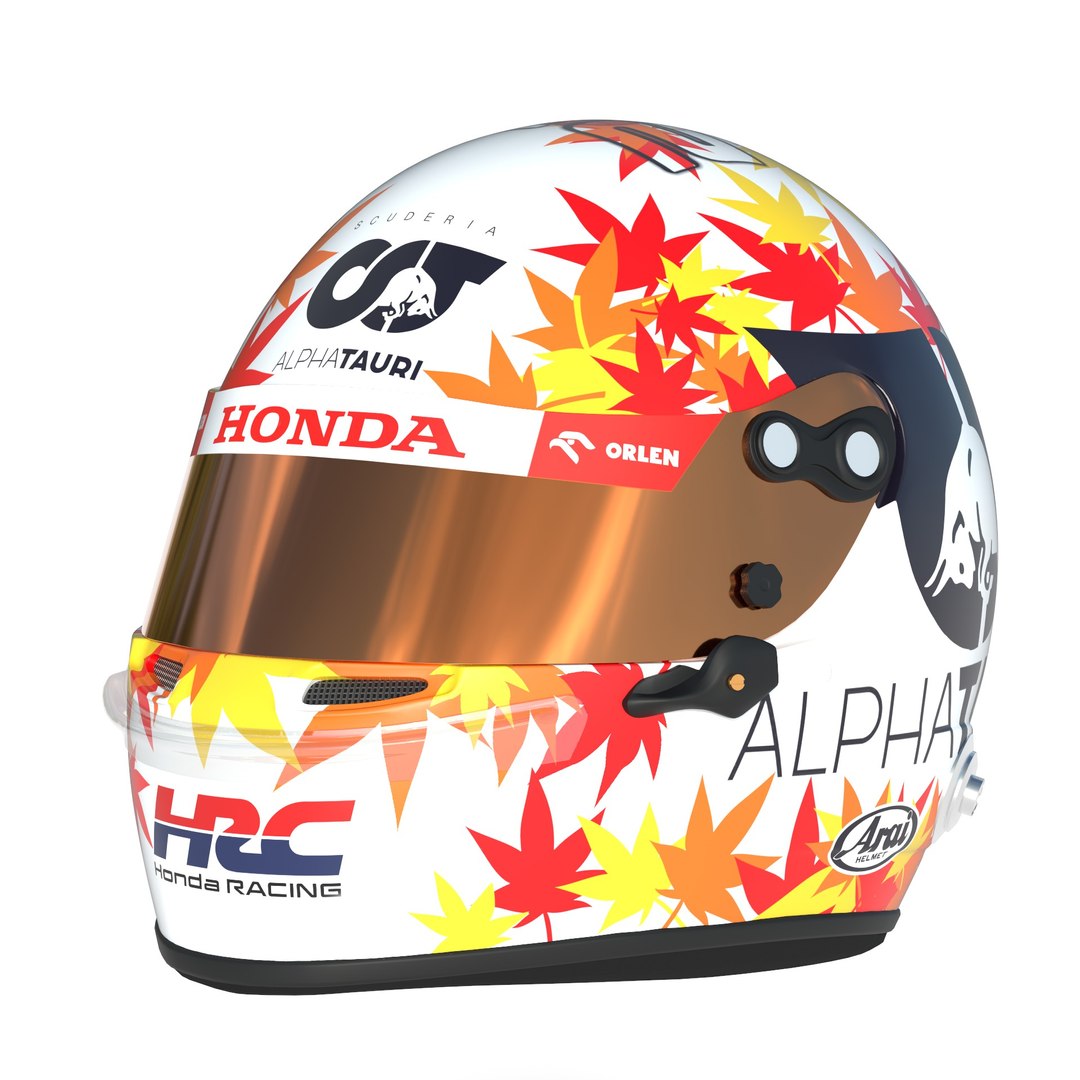 F1 角田裕毅 ヘルメット 20233Dモデル - TurboSquid 2129150
