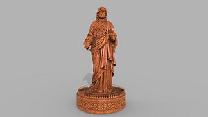 jesus statue hi poly 3D model