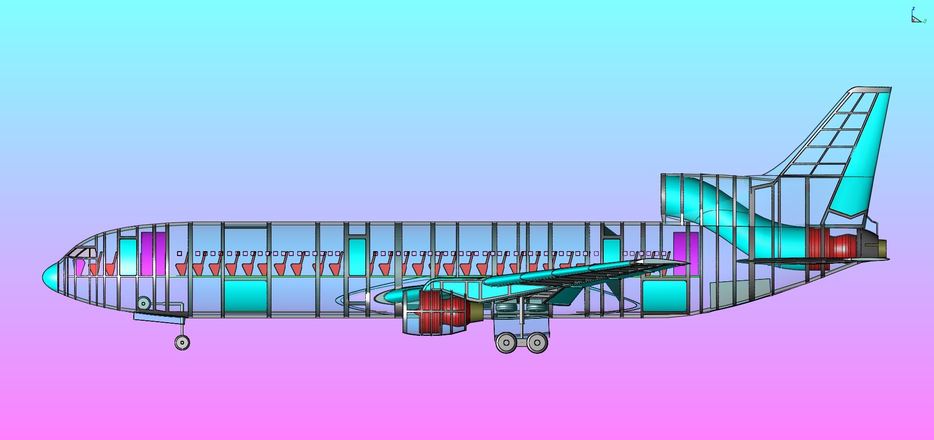 Lockheed L1011 Aircraft Solid Dwg