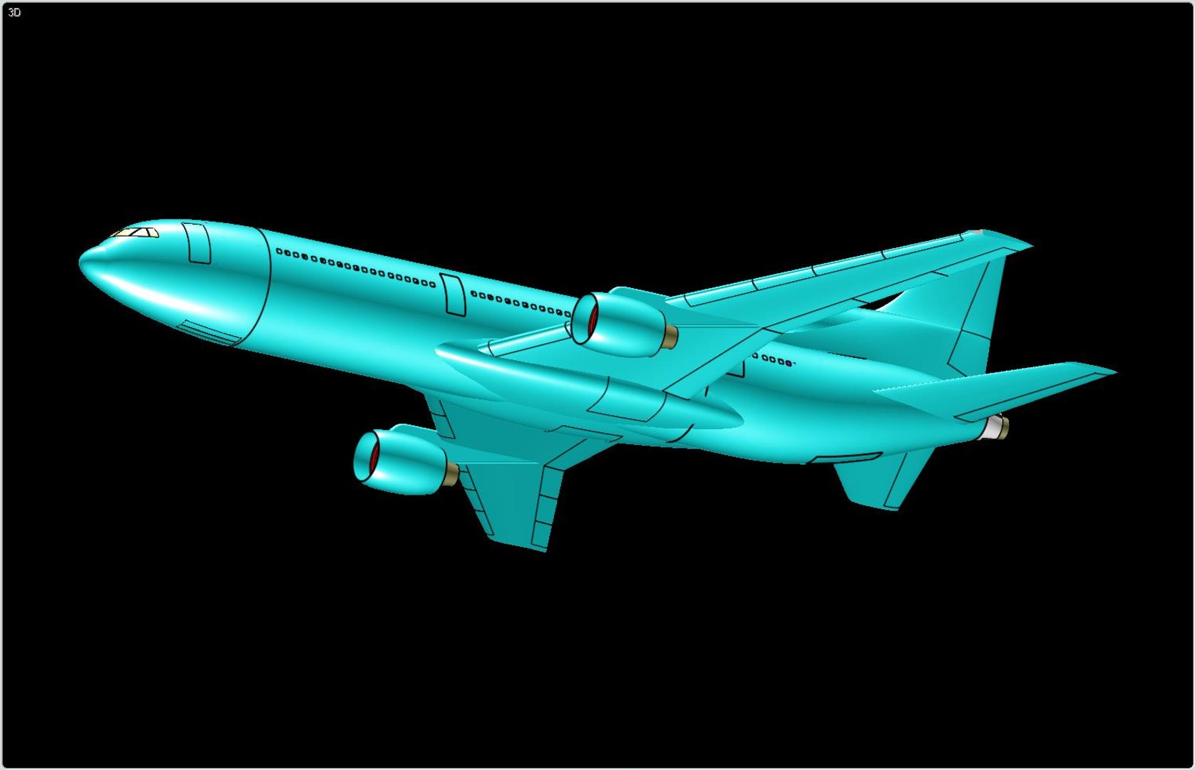 Lockheed L1011 Aircraft Solid Dwg