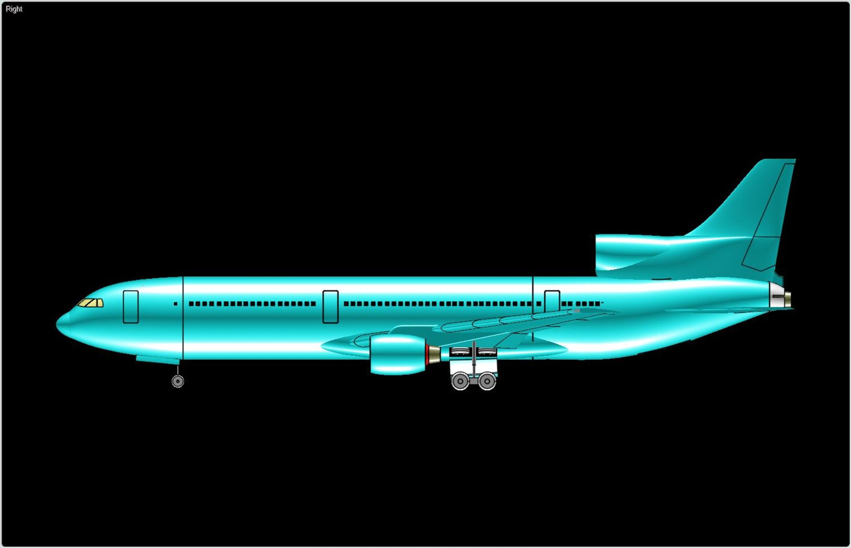 Lockheed L1011 Aircraft Solid Dwg