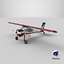 3D Airplane Wilga PZL 104 Flag Color Simple Interior