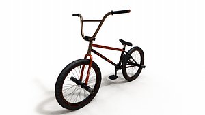 Low poly BMX Bicycle with 4K PBR Texture 3D model