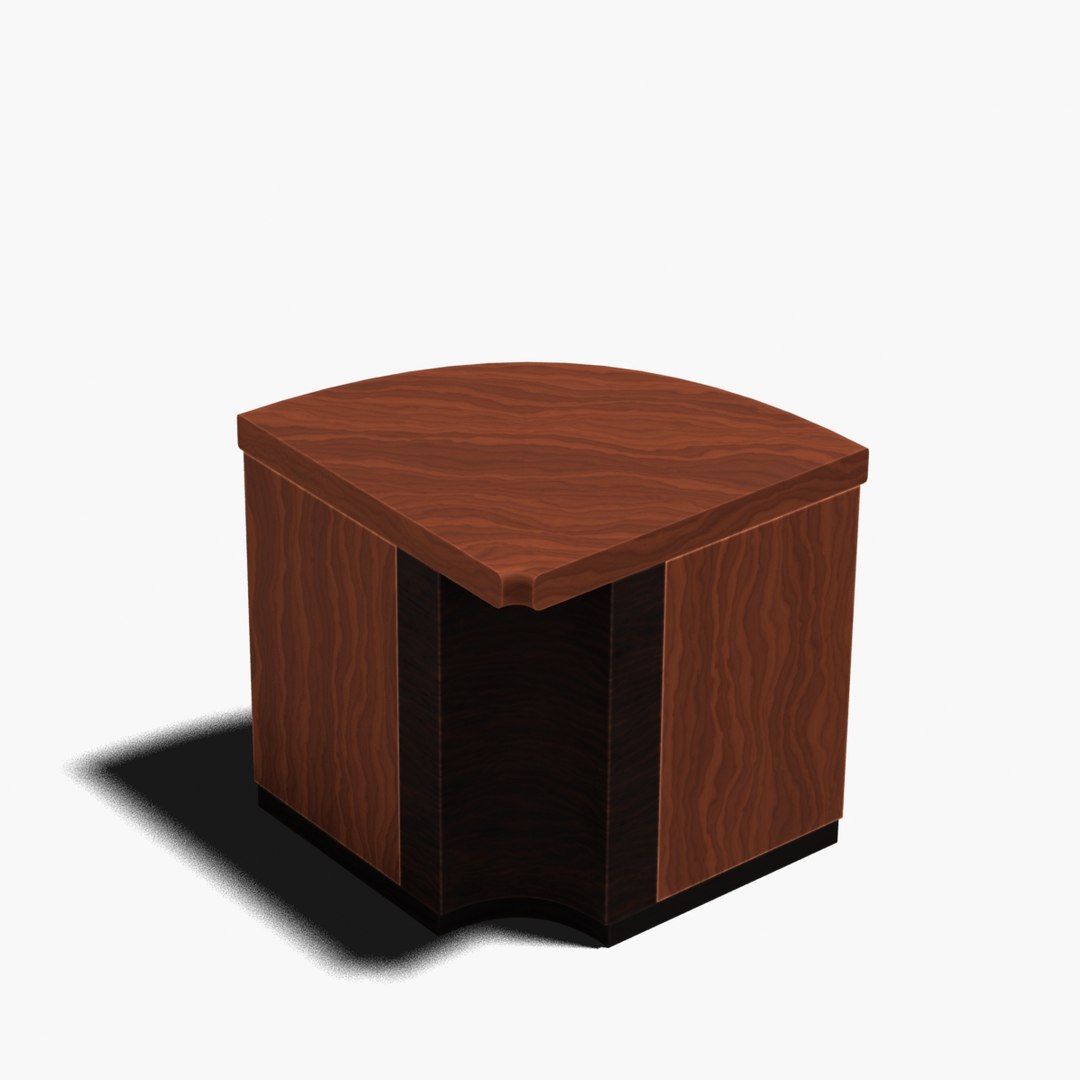 Japanese Furniture Kit Counter 7 of 7 Inner Round Corner 3D model