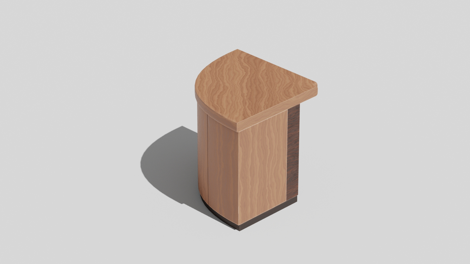 Japanese Furniture Kit Counter 7 of 7 Inner Round Corner 3D model